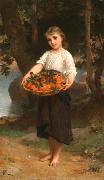Emile Munier Girl with Basket of Oranges France oil painting artist